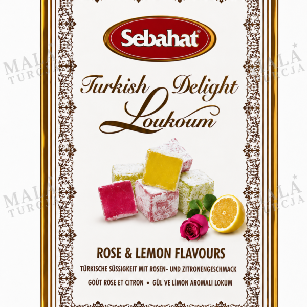 Sebahat Lokum Róża i Cytryna 350 g – Turkish Delight Rose & Lemon | Produkt z Turcji