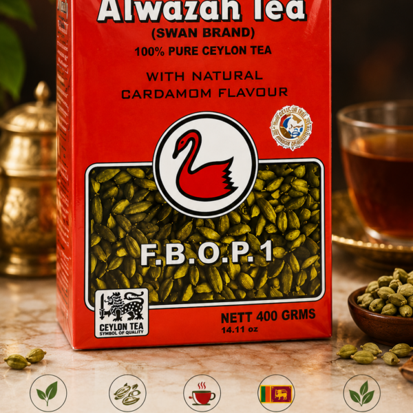 Alwazah Tea FBOP1 400 g – cejlońska herbata czarna z kardamonem