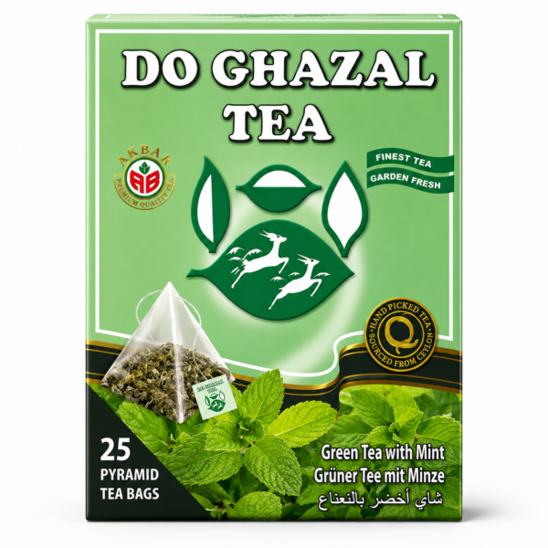 Do Ghazal Green Tea with Mint 25 Torebek – Zielona Herbata z Miętą Premium